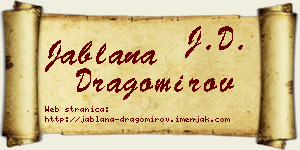 Jablana Dragomirov vizit kartica